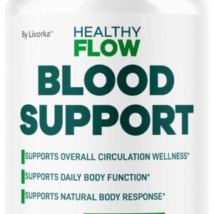 Healthy Flow Blood Support - HealthyFlow Support Supplement Capsules Daily Premium Advanced Formula Pills - Maximum Strength, Vitamins for Overall Health & Wellness, 60 Capsules for 1 Month